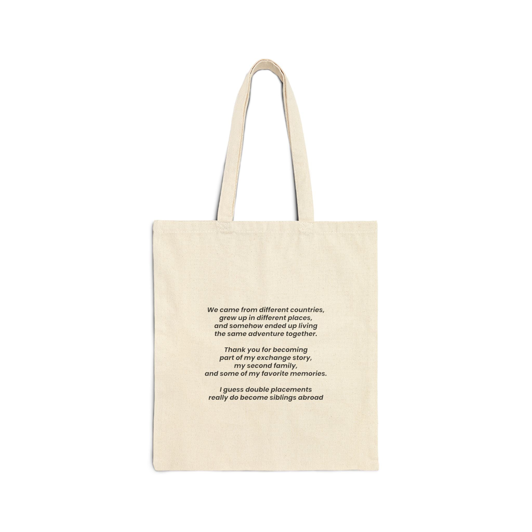 Best Double Placement Tote Bag 💛 | Exchange Student Friendship Tote