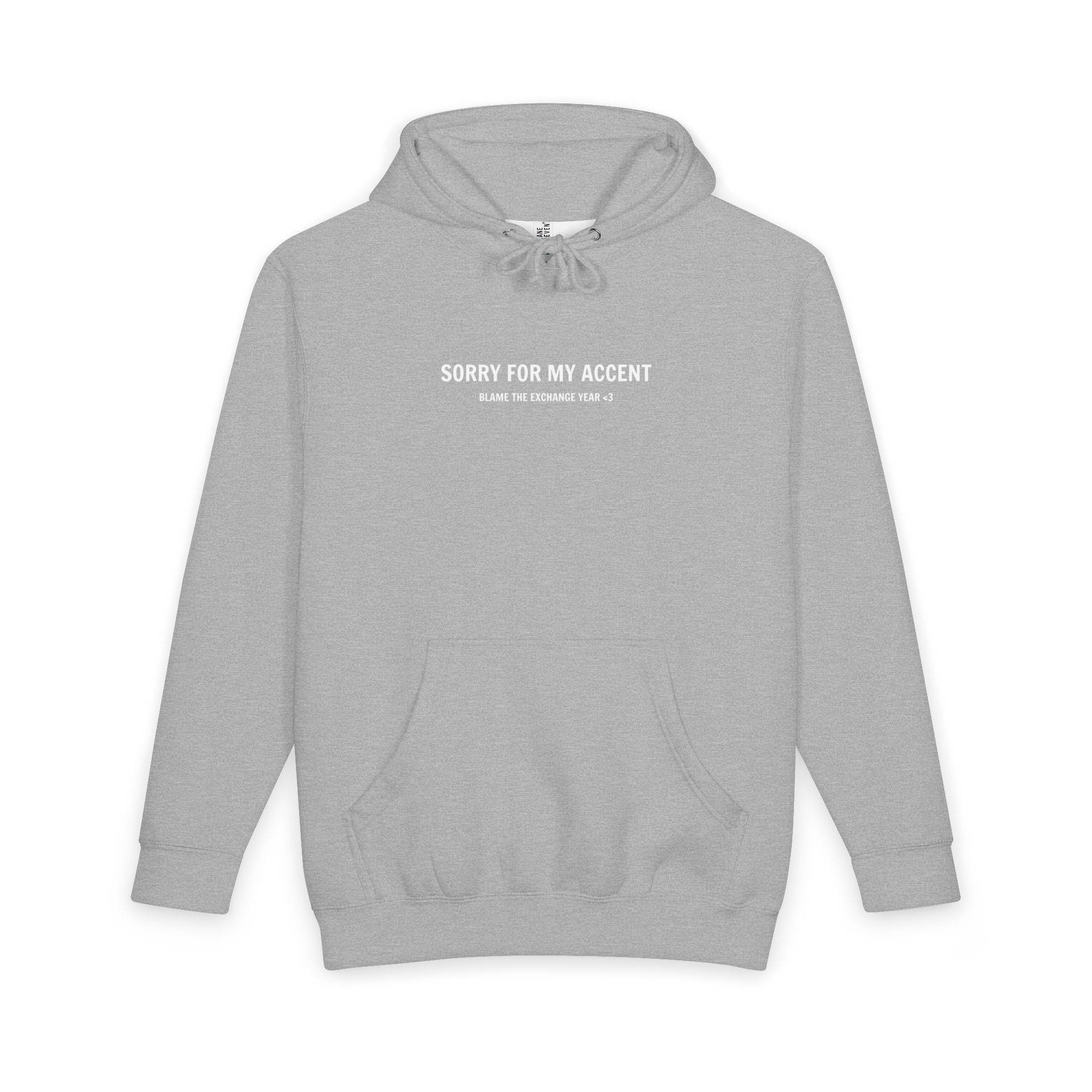 “Sorry For My Accent” Oversized Hoodie 🌍 | Premium Unisex Hoodie
